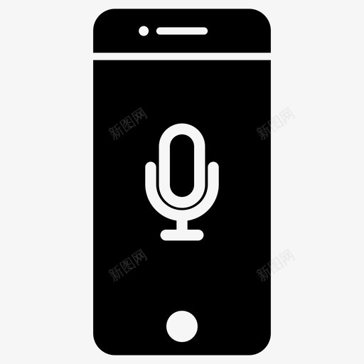 录音手机调频录音麦克风图标svg_新图网 https://ixintu.com 录音录音录音 录音手机 录音歌曲 手机 调频录音 麦克风