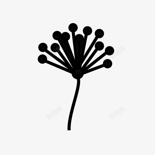 圆形点状植物分枝极小极简植物图标svg_新图网 https://ixintu.com 圆形 极简植物 点状植物分枝极小