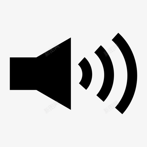 增大音量增大扬声器音量控制图标svg_新图网 https://ixintu.com 增大扬声器 增大音量 网络图标 音量控制 音量级别