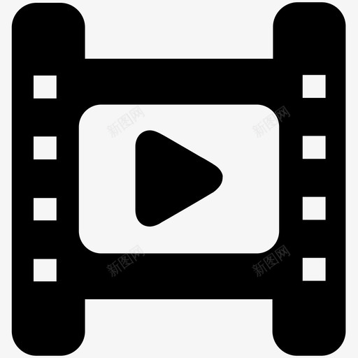 视频相机胶卷电影带图标svg_新图网 https://ixintu.com 搜索引擎优化和网络图标 电影带 电影胶片 相机胶卷 视频