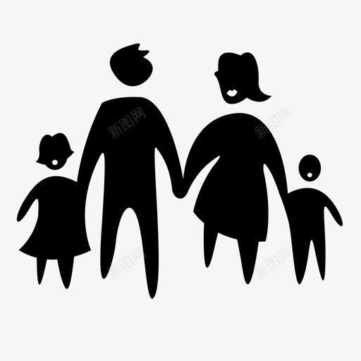 家庭男孩孩子图标svg_新图网 https://ixintu.com 兄弟 女孩 孩子 家庭 父亲 男孩