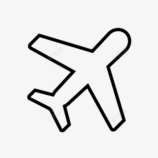 飞机航空飞行图标svg_新图网 https://ixintu.com 旅行 航空 航空细线图标集 飞机 飞行