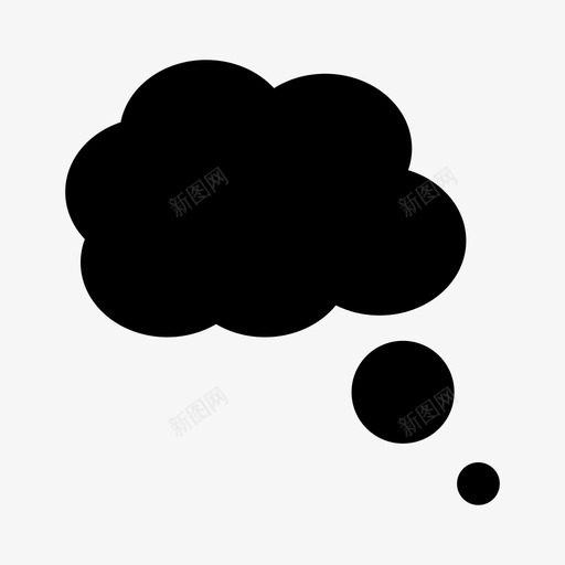 思想泡沫云想法图标svg_新图网 https://ixintu.com 云 思想泡沫 思考 想法