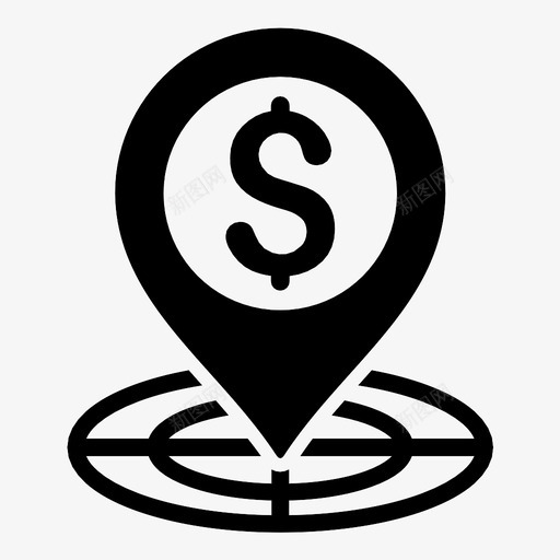 金融十字线商业目标金融中心图标svg_新图网 https://ixintu.com 位置 商业目标 地图标记 目标 金融中心 金融十字线