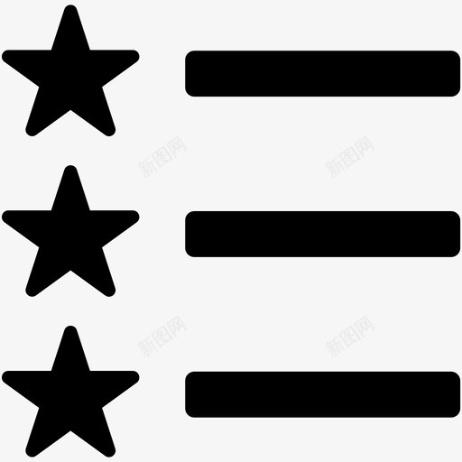 收藏夹li星号列表图标svg_新图网 https://ixintu.com li web和用户界面字体图标 收藏夹 星号列表 星星 星星列表