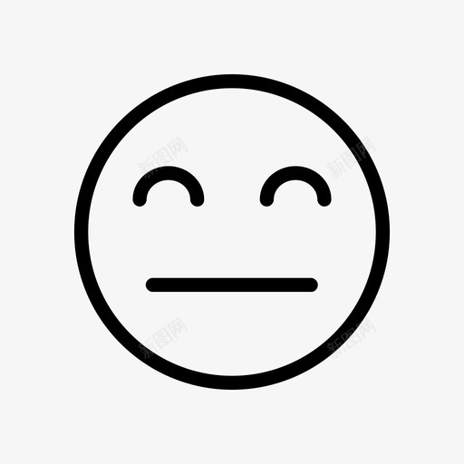 扑克脸不高兴情绪图标svg_新图网 https://ixintu.com 不高兴 严肃 中立 情绪 扑克脸