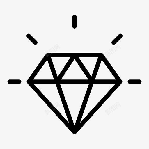 钻石宝石珠宝图标svg_新图网 https://ixintu.com 宝石 珠宝 钻石