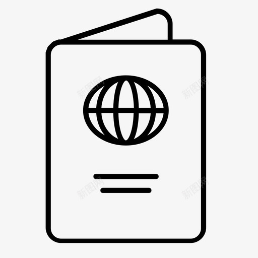 护照机场海关图标svg_新图网 https://ixintu.com 护照 旅行 机场 海关 航班