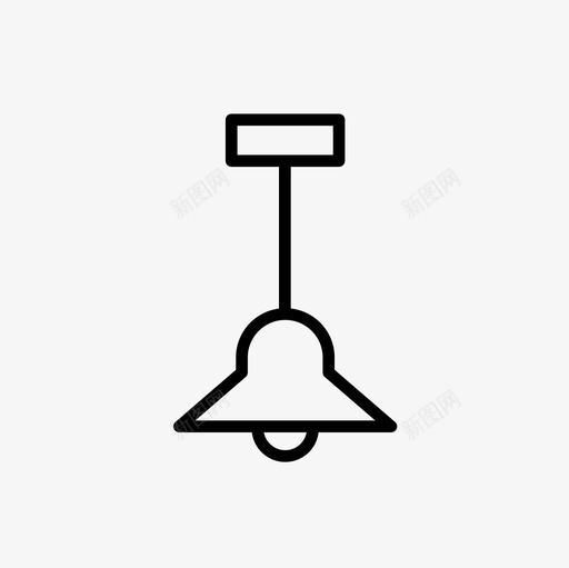 灯家具照明图标svg_新图网 https://ixintu.com 家具 家具细线图标集 灯 照明 现代灯