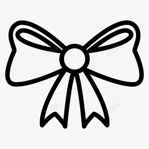 蝴蝶结可爱装饰图标svg_新图网 https://ixintu.com 可爱 圣诞系列 甜蜜 礼物 蝴蝶结 装饰