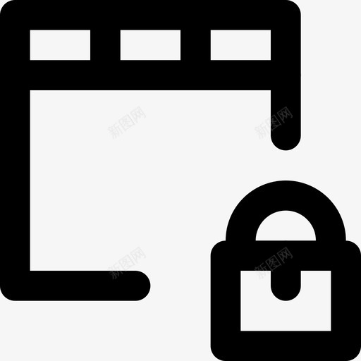 锁定日历通信交互图标svg_新图网 https://ixintu.com smashicons交互md大纲 交互 界面 通信 锁定日历