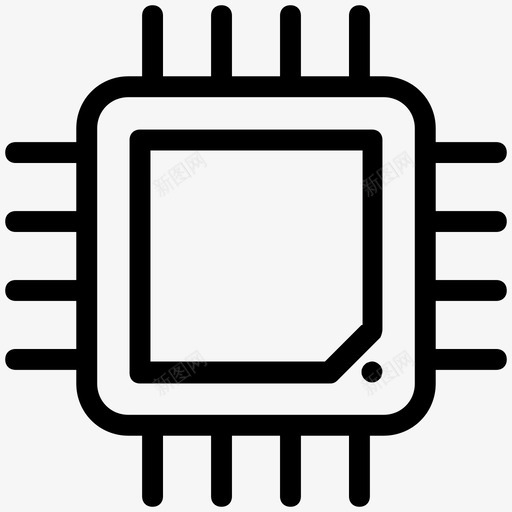 处理器芯片计算机芯片集成电路图标svg_新图网 https://ixintu.com 内存芯片 处理器芯片 微处理器 网页设计图标 计算机芯片 集成电路