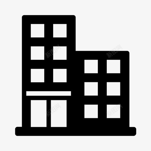 办公室大楼企业图标svg_新图网 https://ixintu.com 企业 公司 办公室 场所 大楼 工作