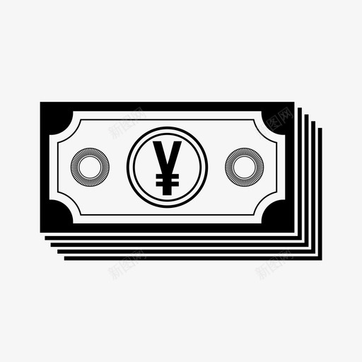日元钞票现金钱图标svg_新图网 https://ixintu.com 日元钞票 现金 钱
