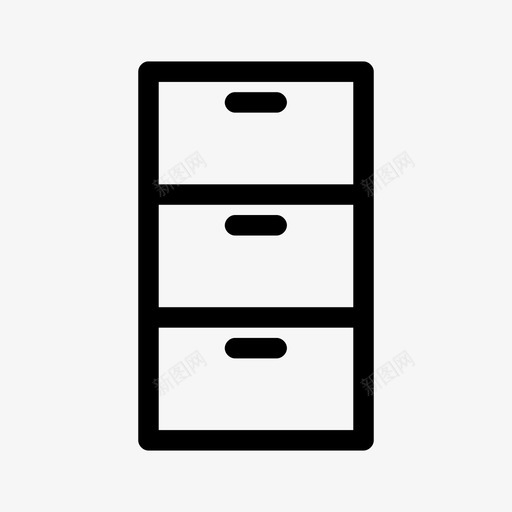 文件存储档案文件抽屉图标svg_新图网 https://ixintu.com 办公用品 文件存储 文件抽屉 文件架 档案