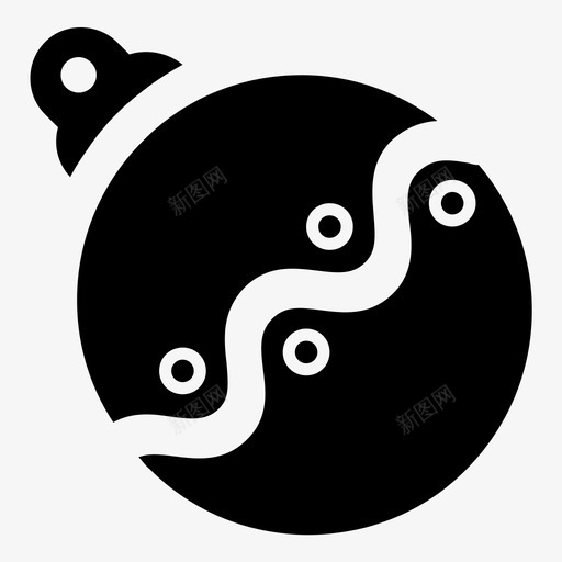 球气球碗图标svg_新图网 https://ixintu.com 圣诞节 圣诞节和新年 气球 球 碗 装饰