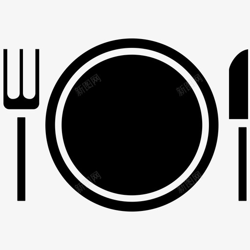 餐具餐食盘子图标svg_新图网 https://ixintu.com 盘子 银器 餐具 餐厅 餐食
