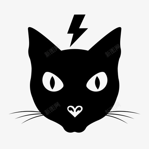 黑猫动物厄运图标svg_新图网 https://ixintu.com 动物 厄运 猜疑 猫 黑猫