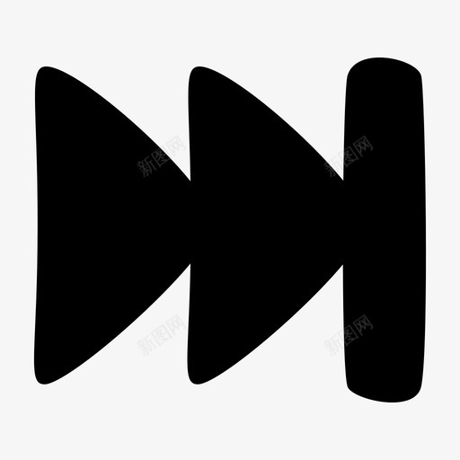 下一个结束前进图标svg_新图网 https://ixintu.com 下一个 前进 卡通用户界面 玩家 结束