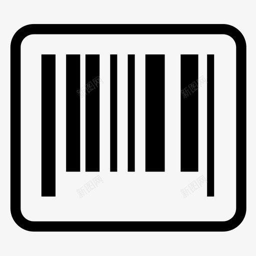 条形码标识产品图标svg_新图网 https://ixintu.com 产品 储存 条形码 标签 标识