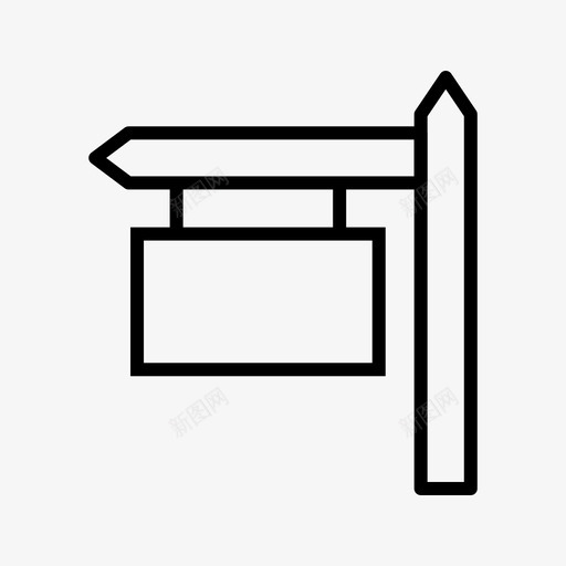 招牌指路牌路标图标svg_新图网 https://ixintu.com 房地产 招牌 指路牌 标杆 路标