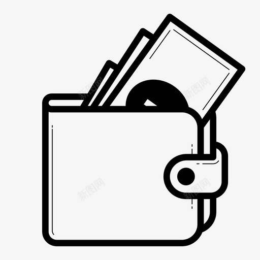 钱包银行钞票图标svg_新图网 https://ixintu.com 它的支付时间 现金 钞票 钱 钱包 银行