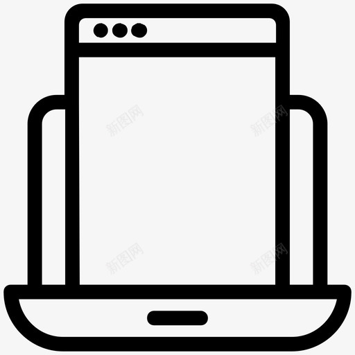 响应设备自适应笔记本电脑图标svg_新图网 https://ixintu.com 响应设备 移动 笔记本电脑 网页设计图标 自适应