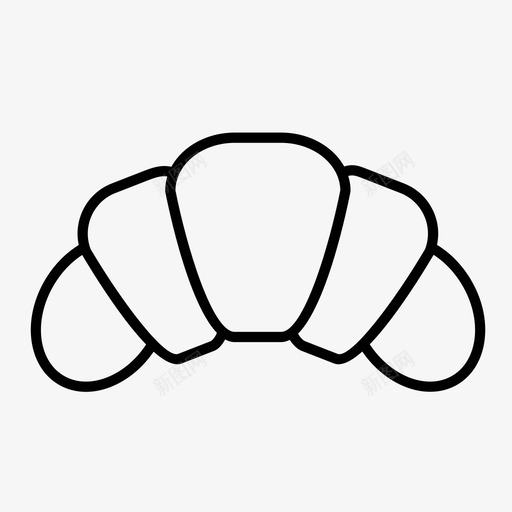 牛角包早餐吃图标svg_新图网 https://ixintu.com 吃 早餐 牛角包 糕点