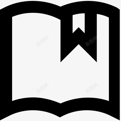 最爱的书书签小册子图标svg_新图网 https://ixintu.com 书房 书签 小册子 最爱的书 线基本图标集1