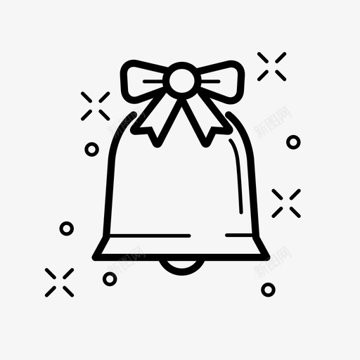 圣诞钟声圣诞铃快乐图标svg_新图网 https://ixintu.com 丝带 冬天 圣诞节 圣诞钟声 圣诞铃 快乐 铃声