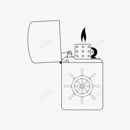打火机火烟图标svg_新图网 https://ixintu.com zippo 打火机 火 烟