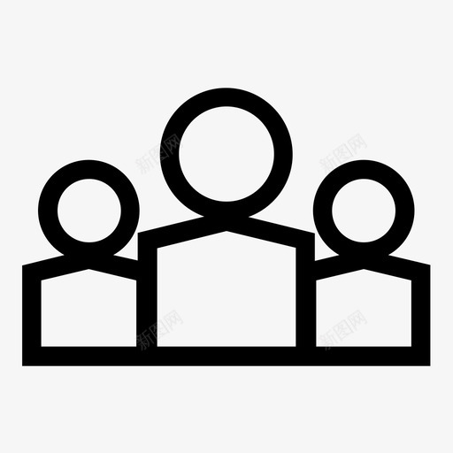 组合作人图标svg_新图网 https://ixintu.com 人 合作 用户 组