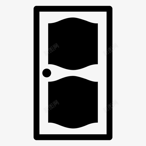 门关闭门把手图标svg_新图网 https://ixintu.com 关闭 大门 房门 把手 门 门把手