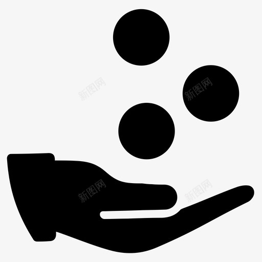 给钱硬币捐赠图标svg_新图网 https://ixintu.com 个人商业融资 捐赠 收入 硬币 给予 给钱
