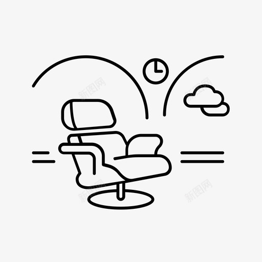 头等舱扶手椅舒适图标svg_新图网 https://ixintu.com 头等舱 度假 扶手椅 按摩 舒适 贵宾 高级