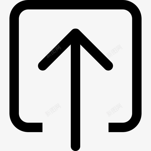 向上箭头成正方形大马克杯线直线图标svg_新图网 https://ixintu.com 向上箭头成正方形 大马克杯线 直线