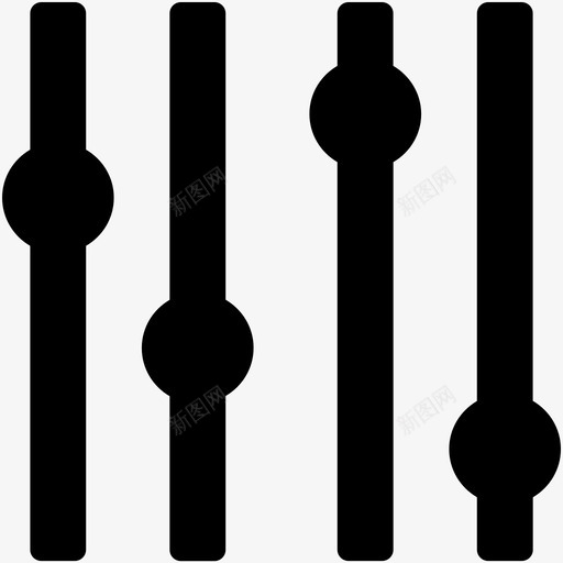 混音器音频均衡器多媒体图标svg_新图网 https://ixintu.com web和用户界面字体图标 声音设置 多媒体 混音器 音乐首选项 音频均衡器