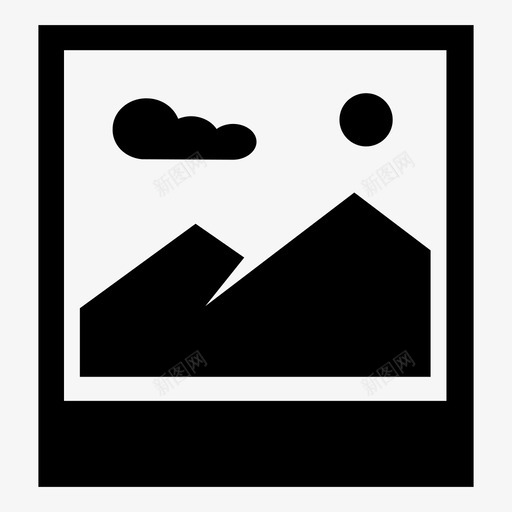 宝丽来风景照片图标svg_新图网 https://ixintu.com 其他图标 占位符 宝丽来 照片 肖像 风景