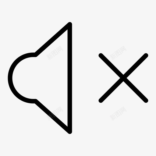 静音错误关闭图标svg_新图网 https://ixintu.com 关闭 声音音乐大纲 扬声器 错误 静音 音量