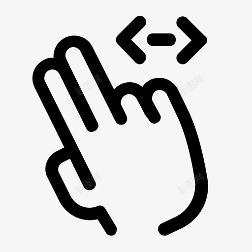 向外捏手移动图标svg_新图网 https://ixintu.com 向外捏 手 手势 放大 移动 触摸