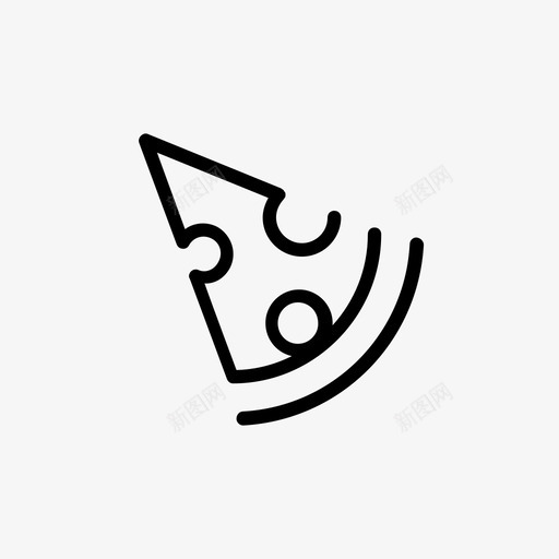 披萨抽象直线图标svg_新图网 https://ixintu.com 披萨 抽象 最小 直线 线性 食物图标