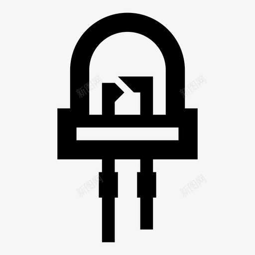ledled灯发光二极管图标svg_新图网 https://ixintu.com led led灯 光源 发光二极管 有用的图标电子电器