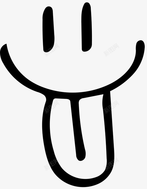 吐舌头舔舌头顽皮图标svg_新图网 https://ixintu.com 吐舌头 愚蠢 手绘 舔舌头 顽皮