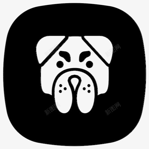 斗牛犬动物英国斗牛犬图标svg_新图网 https://ixintu.com 动物 宠物 斗牛犬 英国斗牛犬