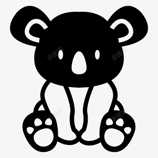 考拉动物可爱图标svg_新图网 https://ixintu.com 乌特动物 动物 可爱 有袋动物 玩具 考拉 考拉熊