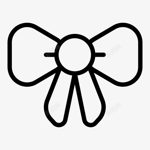 蝴蝶结生日礼物图标svg_新图网 https://ixintu.com 丝带 圣诞提纲 女孩 生日 礼物 蝴蝶结