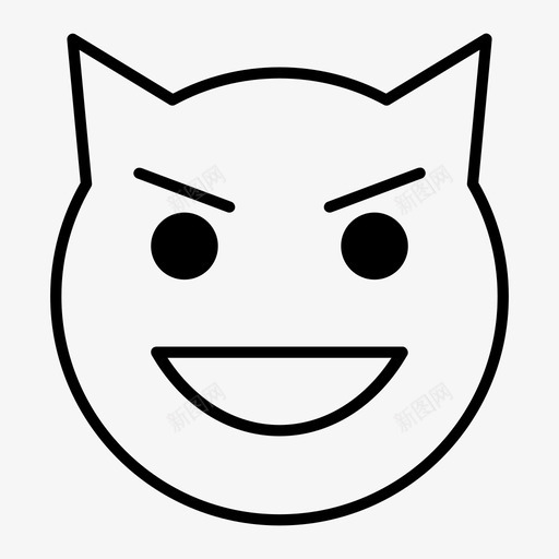 邪恶混蛋疯子图标svg_新图网 https://ixintu.com 卑鄙 混蛋 疯子 神经病 表情符号 邪恶