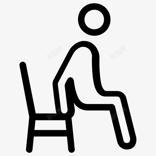 长凳跳水锻炼健身图标svg_新图网 https://ixintu.com 三头肌下沉 健身 象形图线图标 锻炼 长凳跳水