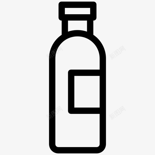 酒瓶香槟瓶饮料瓶图标svg_新图网 https://ixintu.com 夏季和旅行平滑线图标 葡萄酒瓶 酒瓶 饮料瓶 香槟瓶
