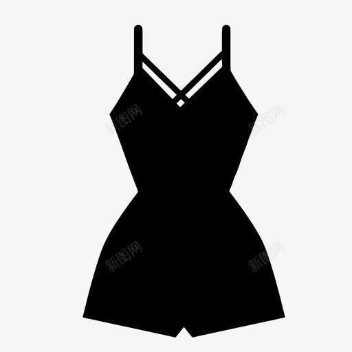 连体裤衣服时装图标svg_新图网 https://ixintu.com 女式连体裤 时装 衣服 连体裤